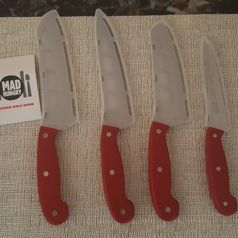 Mad Hungry Air Blade Knife Set with Sheaths Red